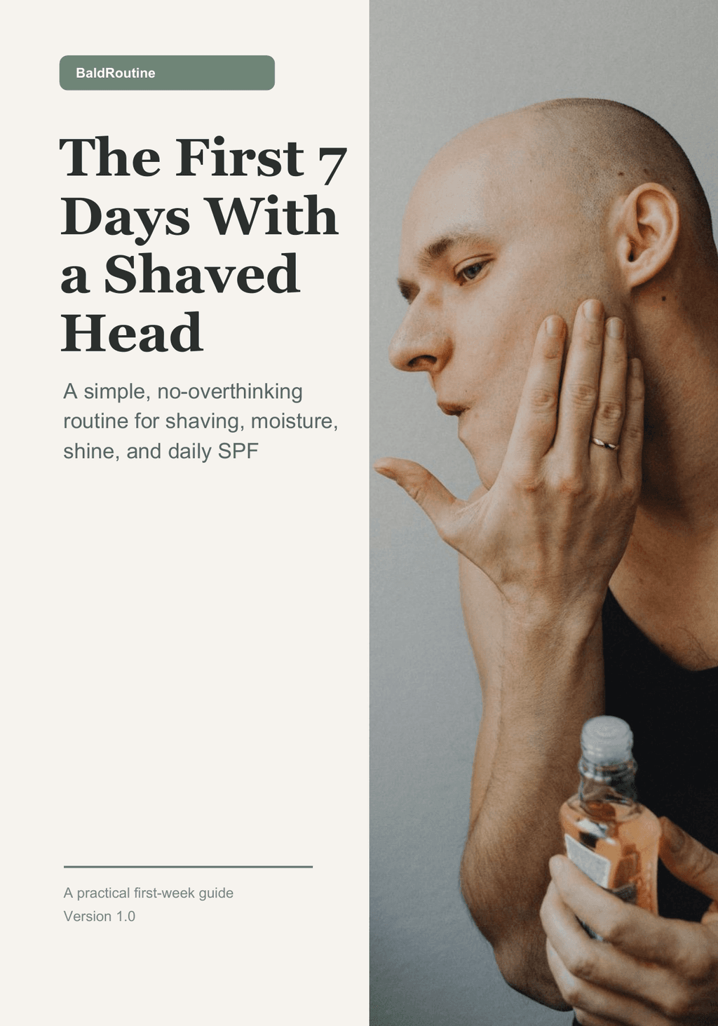 Cover of The First 7 Days With a Shaved Head by BaldRoutine.