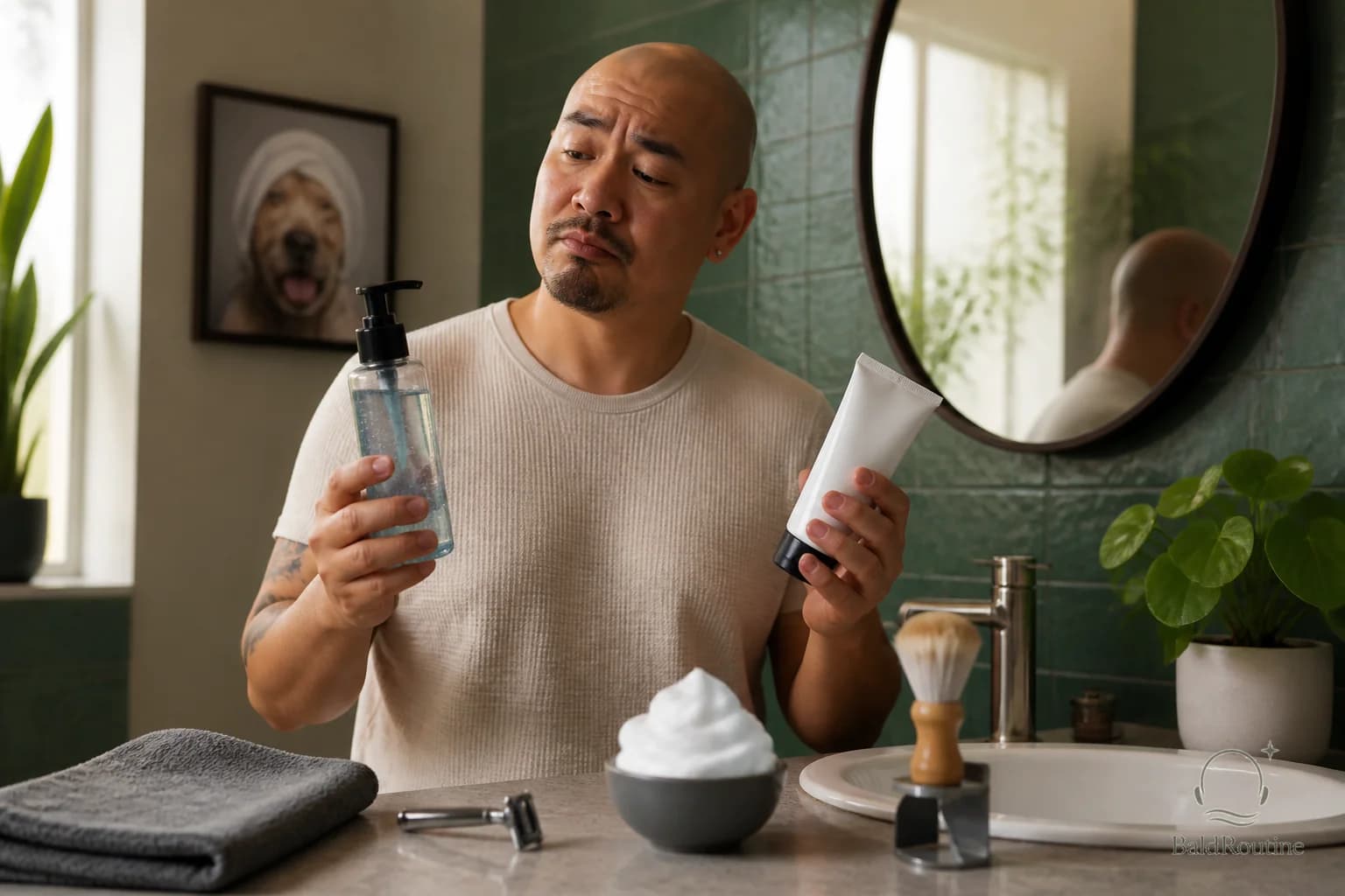 Cover image for Shave gel vs shave cream for a bald head