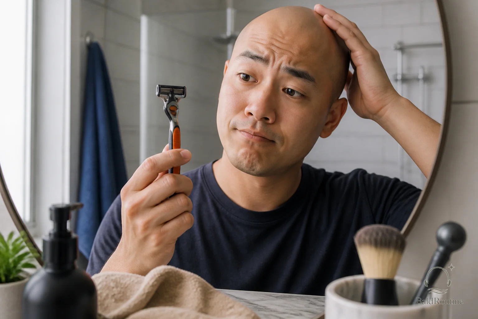 Cover image for The razor handle mistake that makes head shaving harder