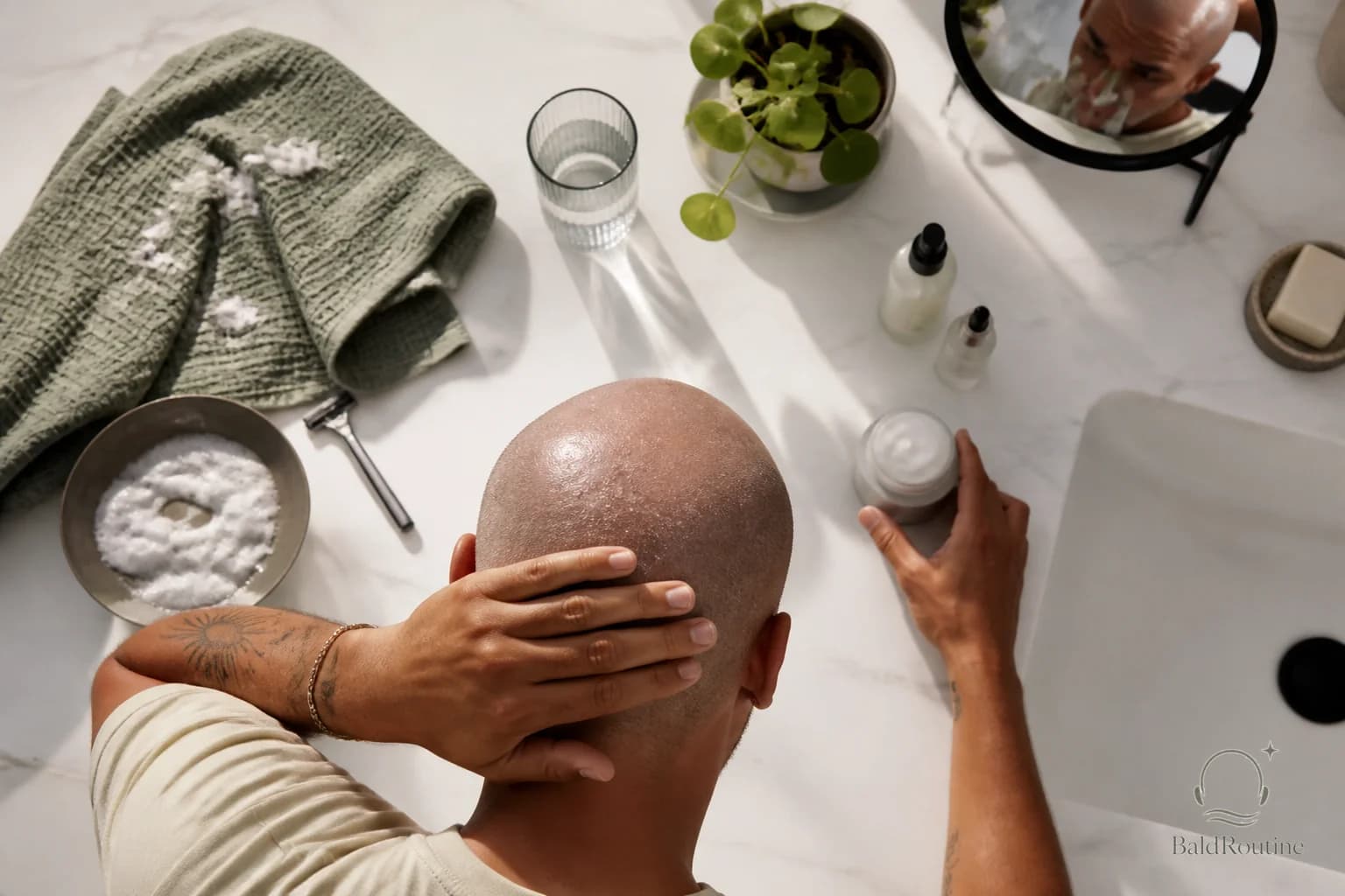Cover image for 3 Things a newly bald head actually needs after the shave