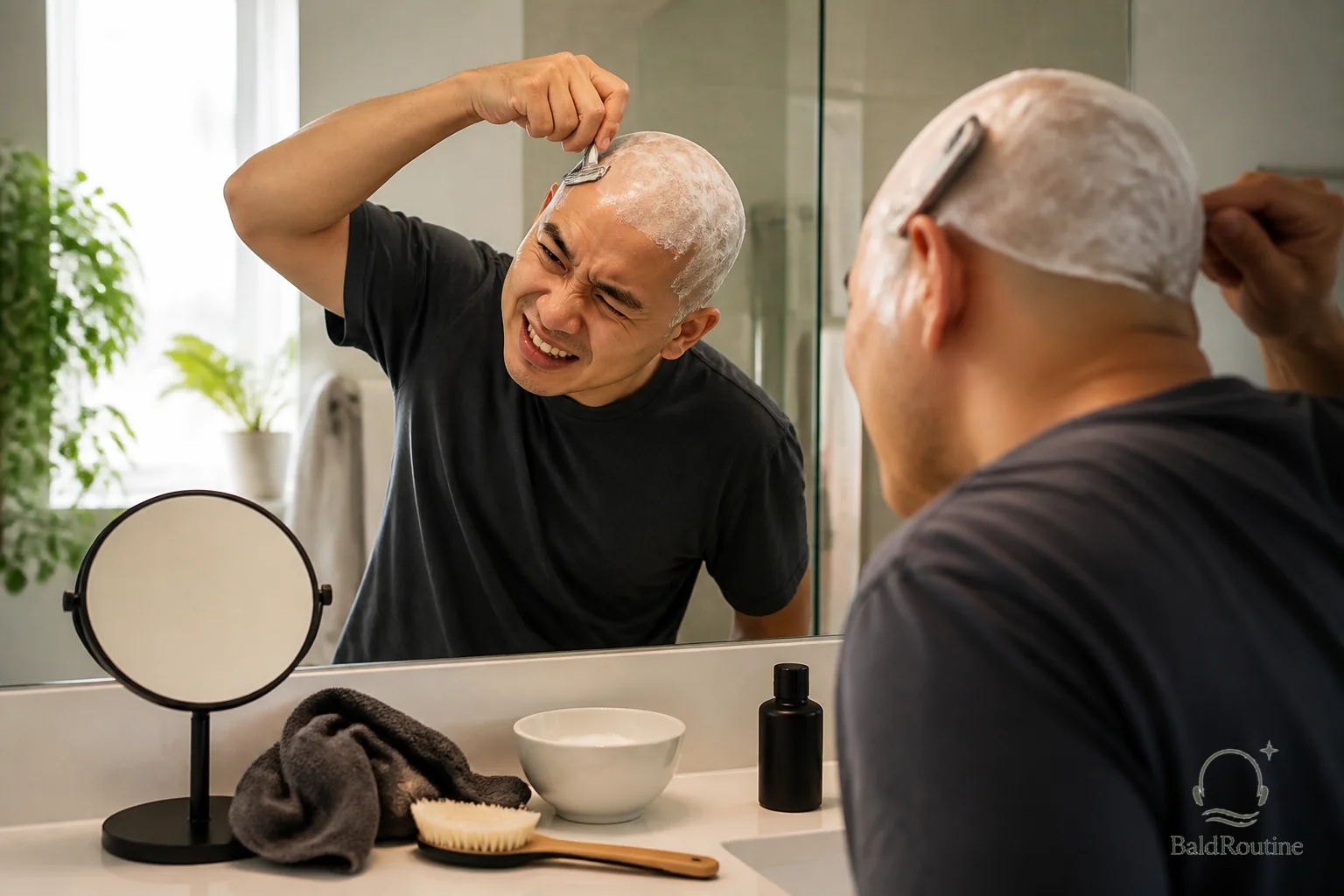 Cover image for Stop pressing harder when you shave your head