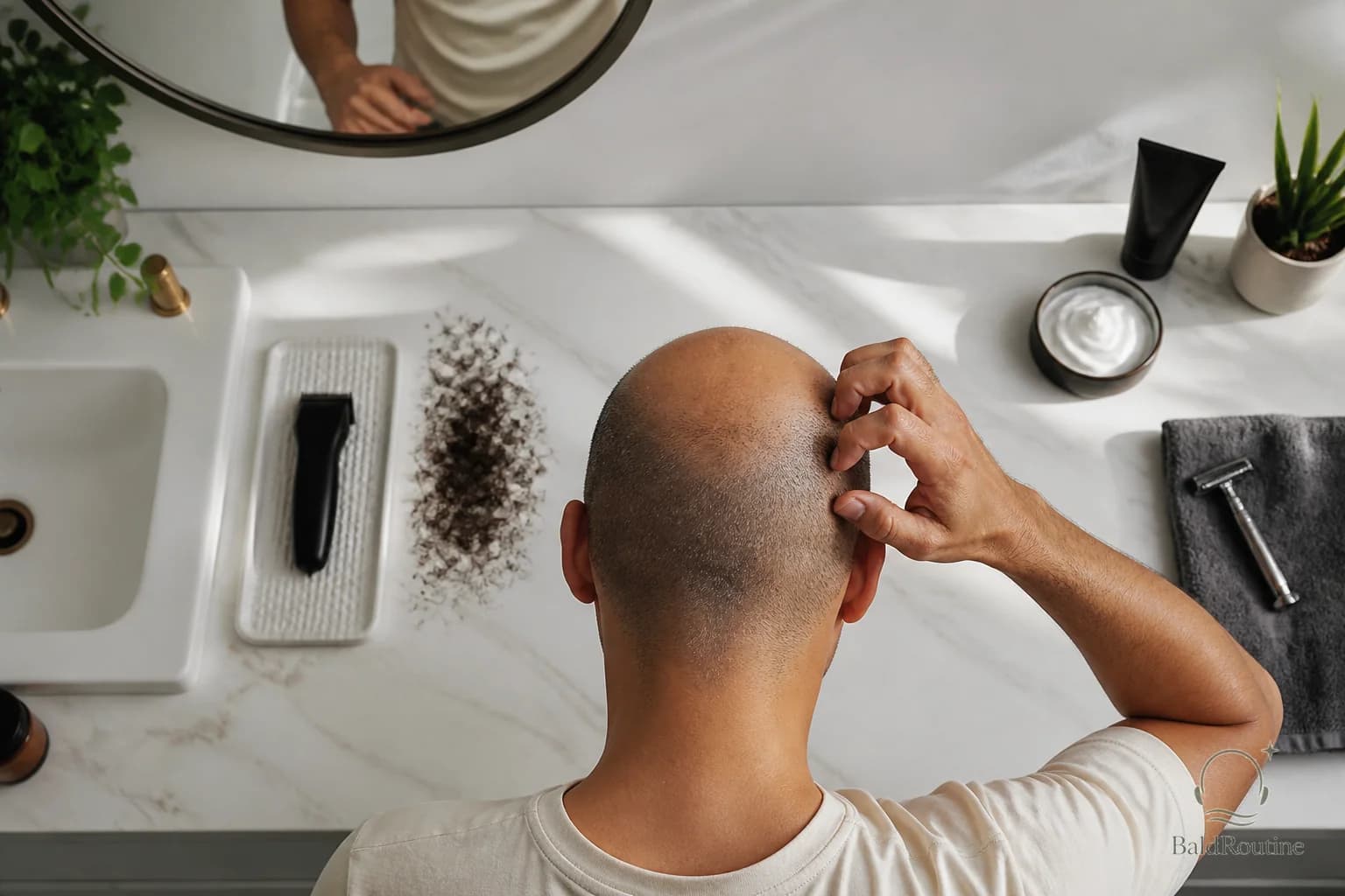 Cover image for Use clippers before you shave a grown out bald head