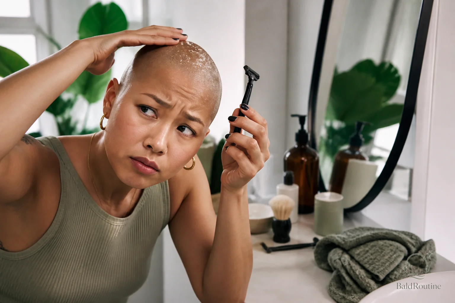 Cover image for Flaky bald scalp after shaving? try this simpler routine