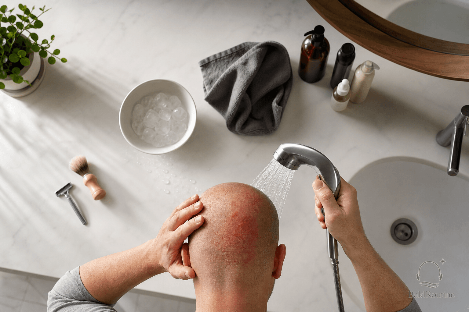 Cover image for The post-shave rinse mistake that keeps a bald head irritated