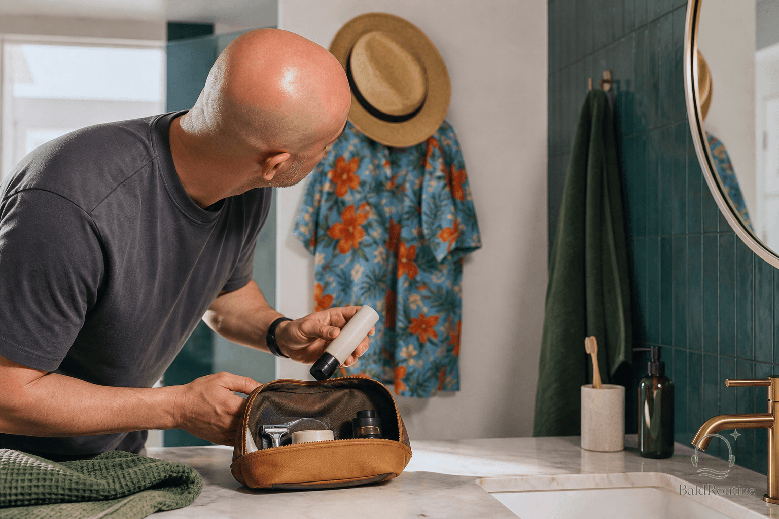 Cover image for A simple travel routine for a shaved head