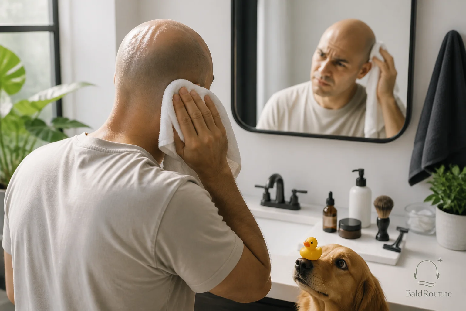Cover image for Moisturizing a bald head every day without feeling greasy