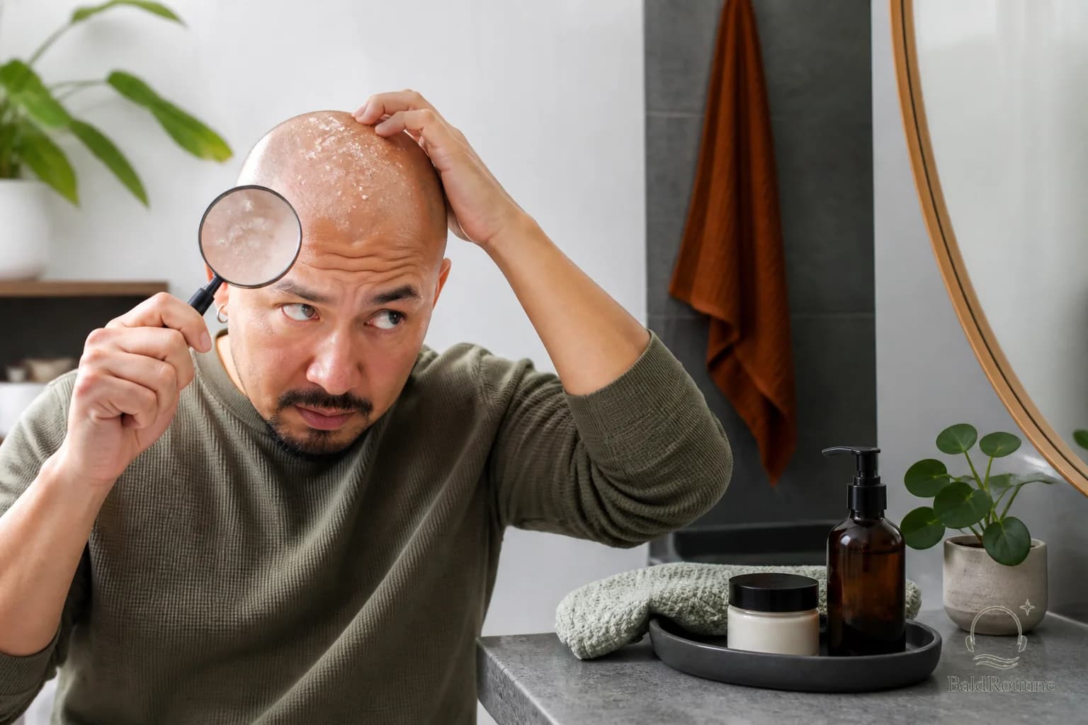 Cover image for Stop waiting until your bald scalp feels dry to moisturize